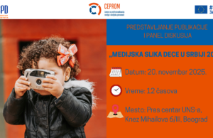 Poziv na predstavljanje rezultata istraživanja i panel diskusiju „Medijska slika dece u Srbiji 2025.”